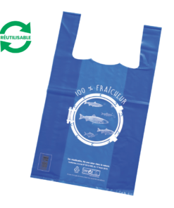 Sacs bretelles réutilisables «Poissonnerie»