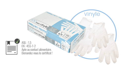 Gants à usage unique - Vinyle