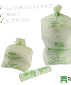Sacs poubelle 100% Biodégradables et compostables