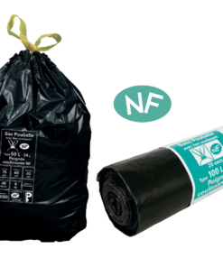 Sacs poubelle poignées coulissantes NF