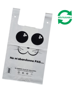 Sacs bretelles réutilisables « Chat»